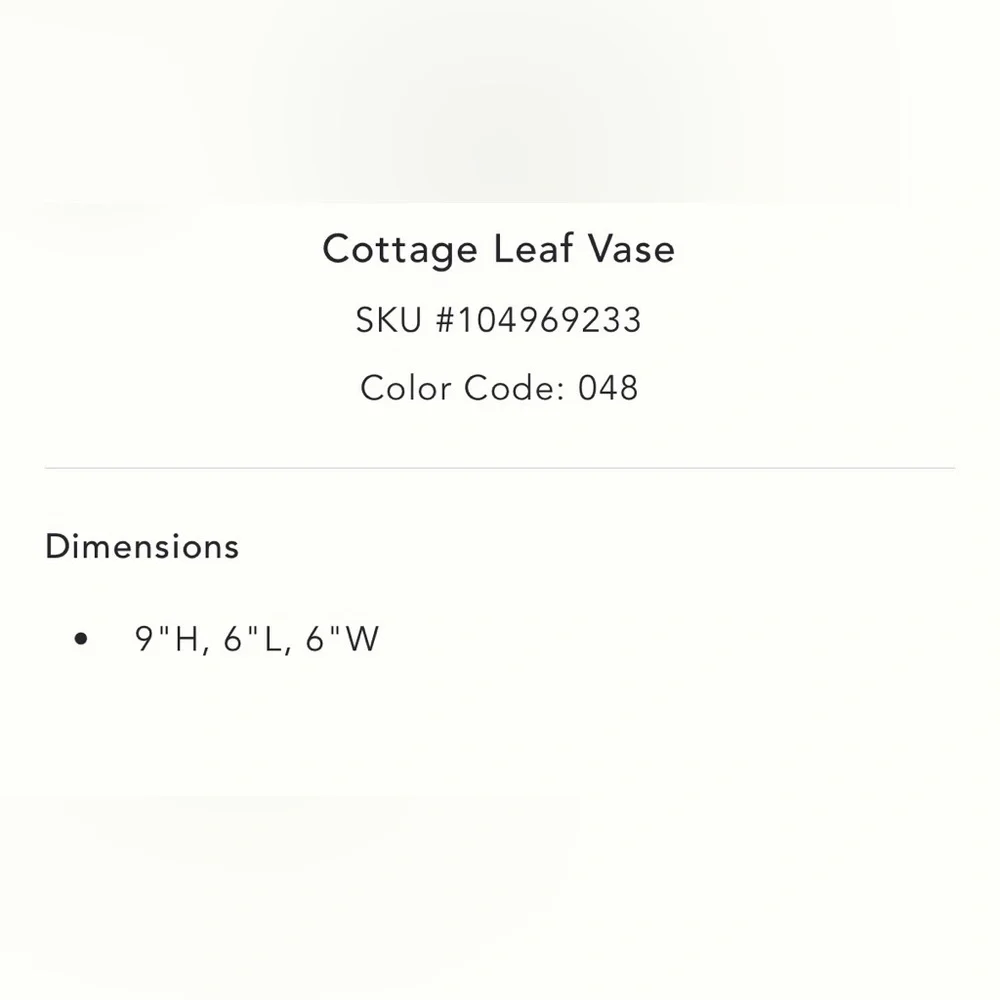 Anthropologie Cottage Leaf Vase - Picture 4 of 5